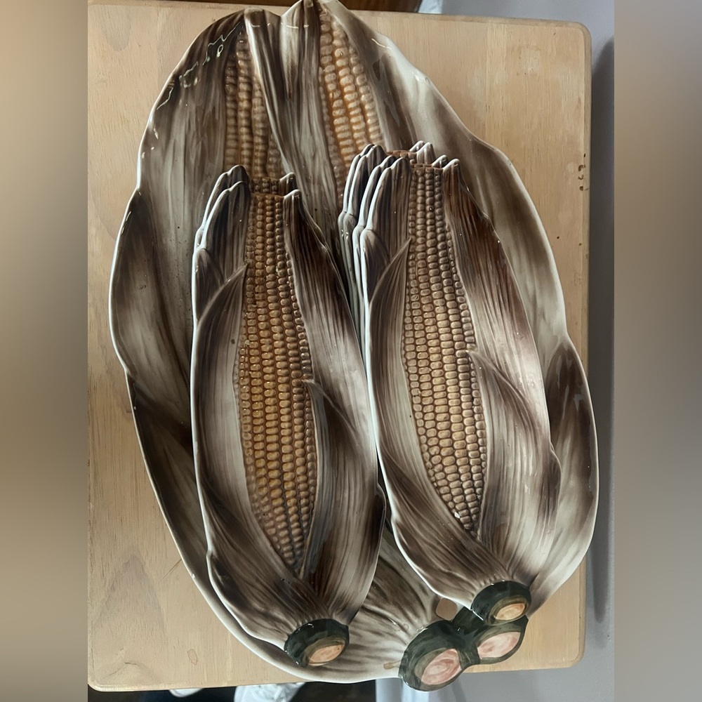 Corn Themed Platter and Dishes
